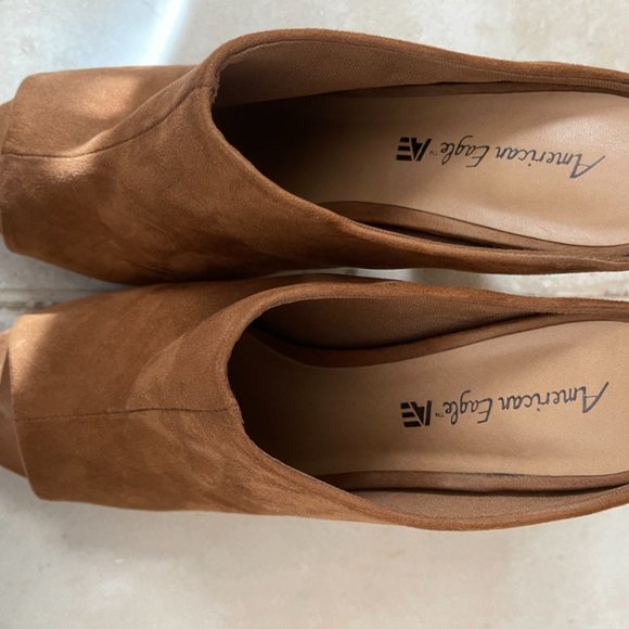 America Eagle Outfitters Open Toe Suede Mules - Picture 8 of 10